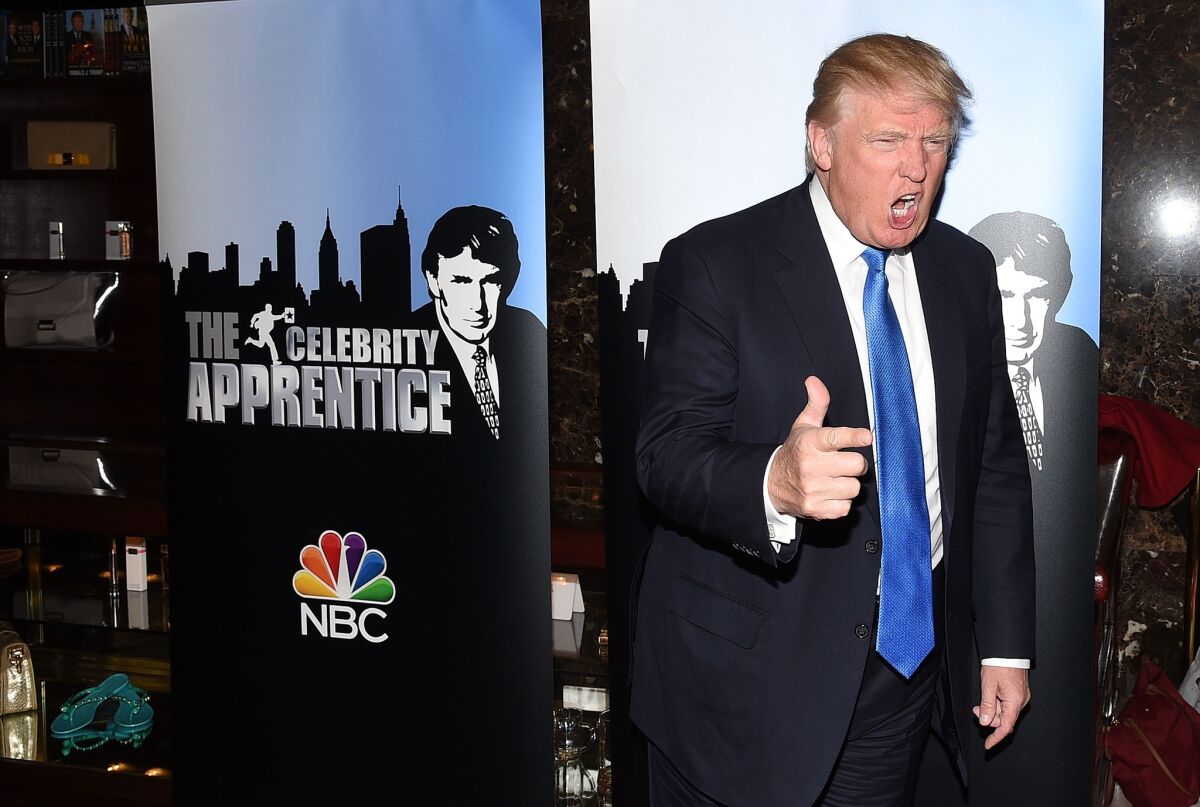 Donald Trump attends a "Celebrity Apprentice" red carpet event at Trump Tower on February 3, 2015 in New York City.