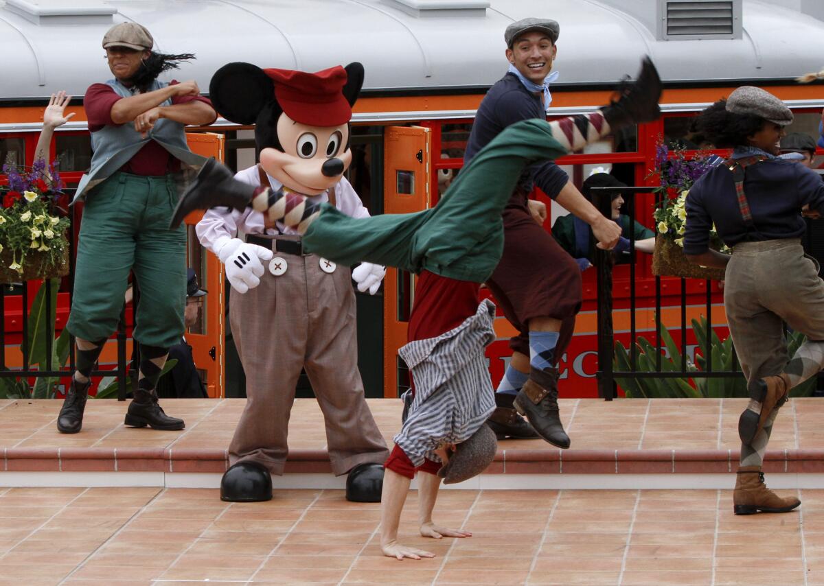 A "Newsies"-inspired show used to run in Disney California Adventure.