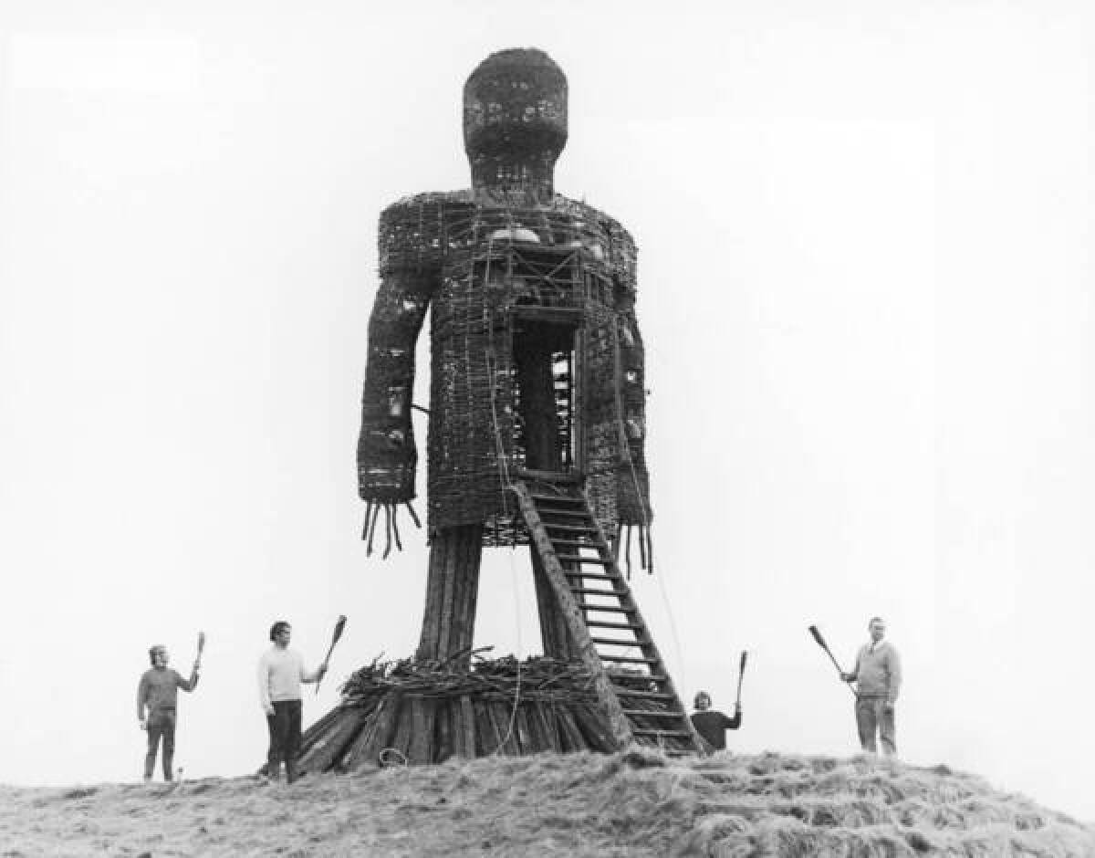 A scene from "The Wicker Man," filmed on location in Scotland in 1973.