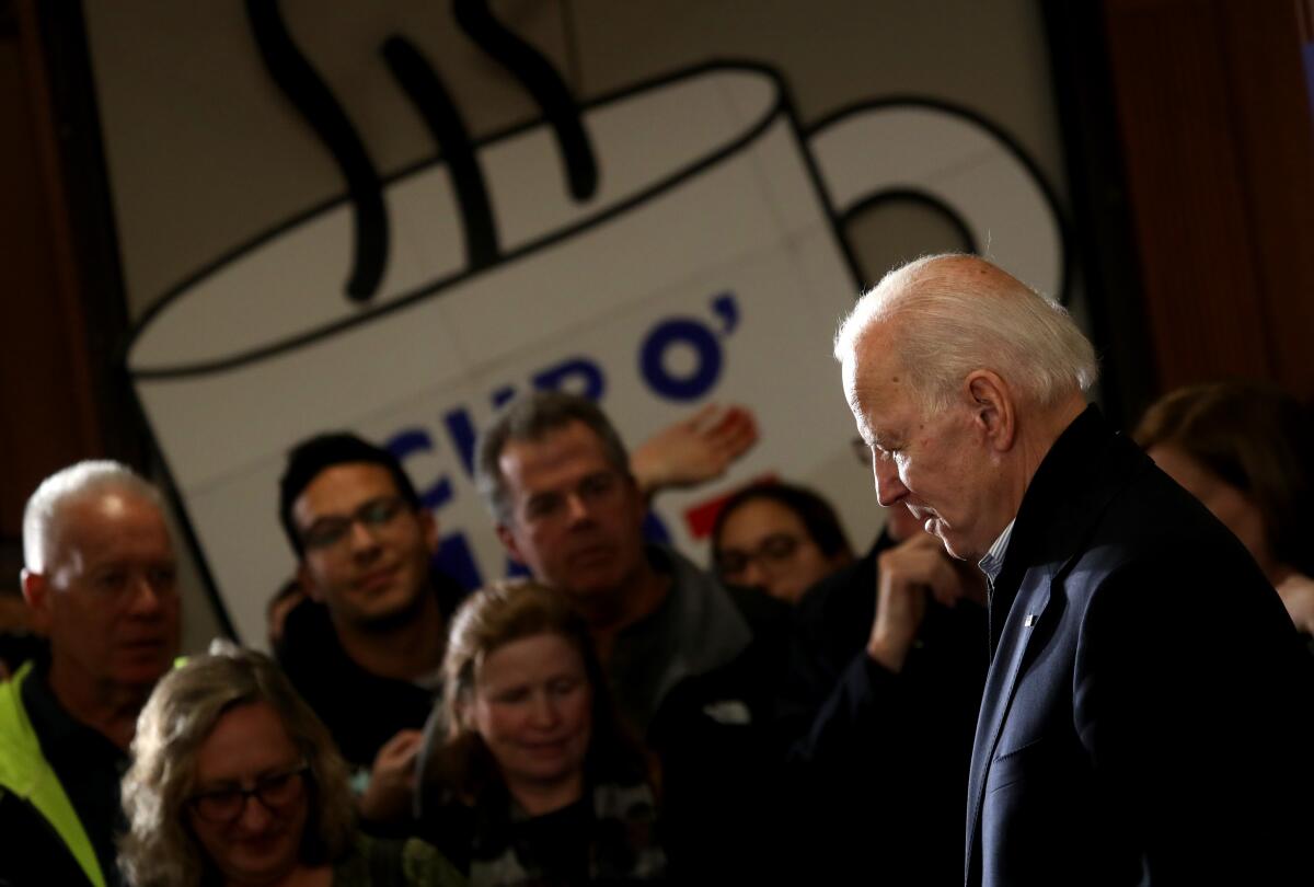 Former Vice President Joe Biden campaigns In New Hampshire ahead of primary