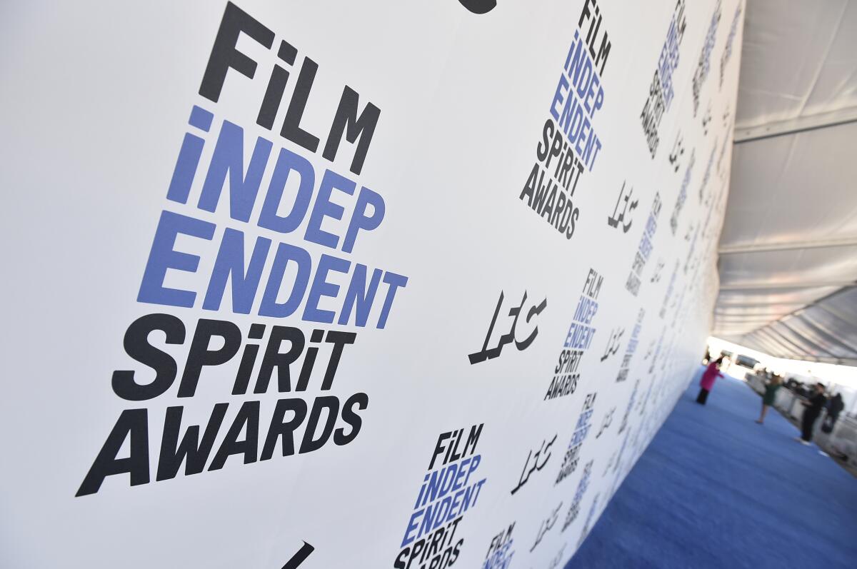 A backdrop for the 37th Film Independent Spirit Awards