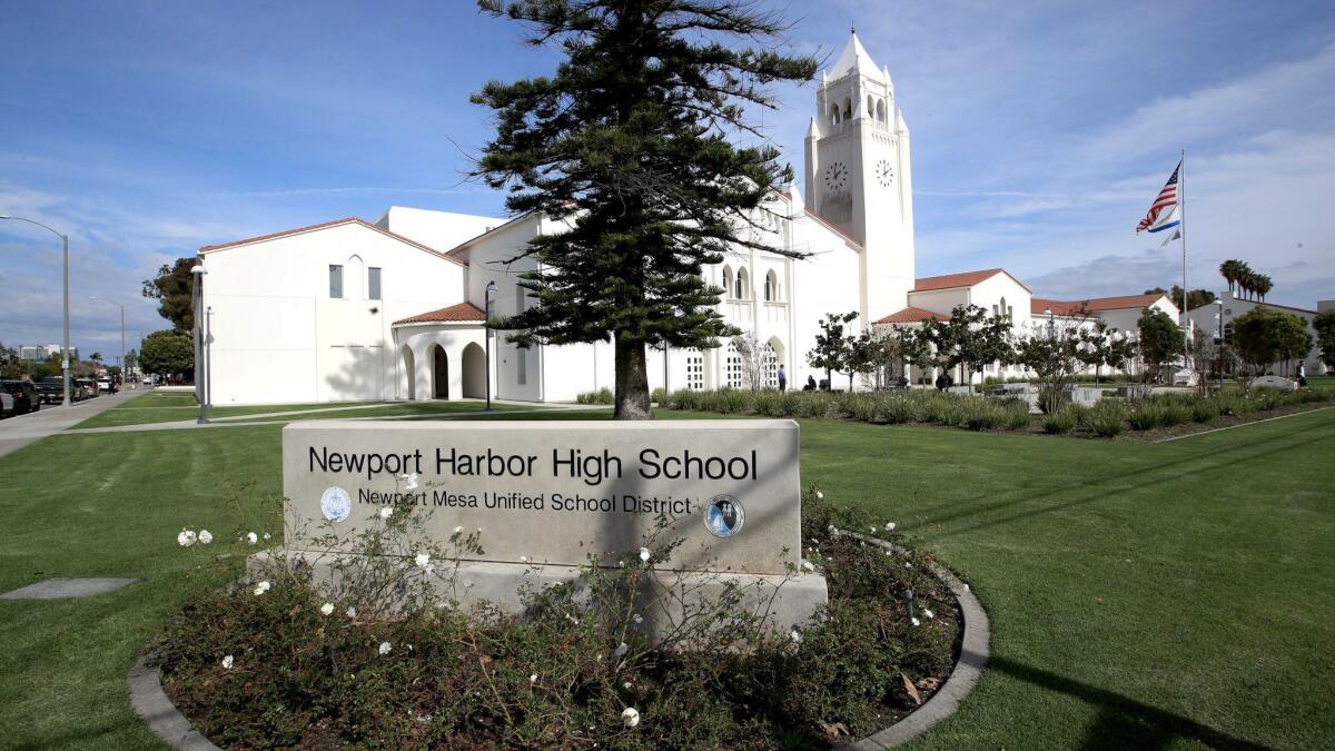 Nazi propaganda posters were found at Newport Harbor High School on March 11, 2019.