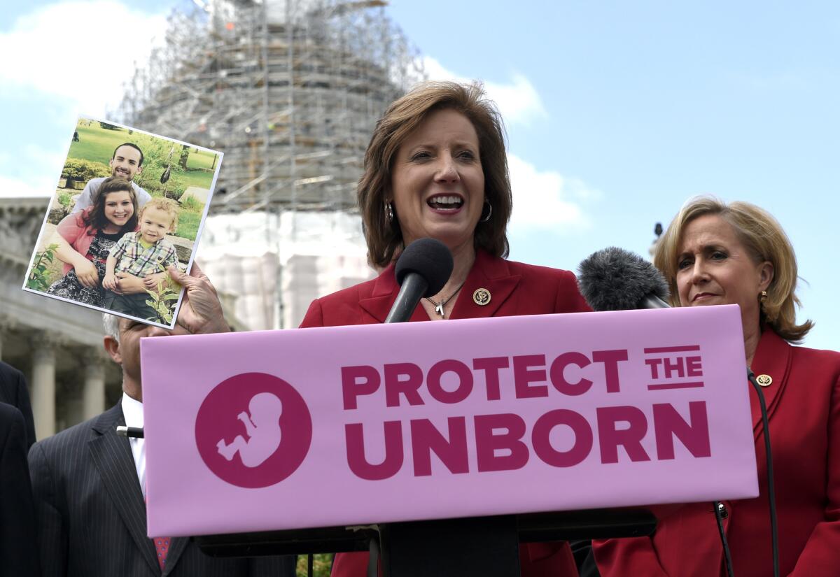 Rep. Vicky Hartzler (R-Mo.) during a news conference Wednesday on the so-called Pain-Capable Unborn Child Protection Act, which passed the House largely along party lines.