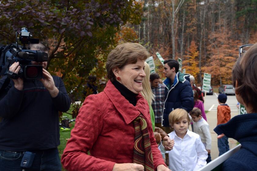 Sen. Jeanne Shaheen (D-N.H.) votes on election day.