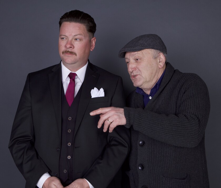 Richard Baird, left, and Frank Corrado in North Coast Repertory Theatre's "The Homecoming."