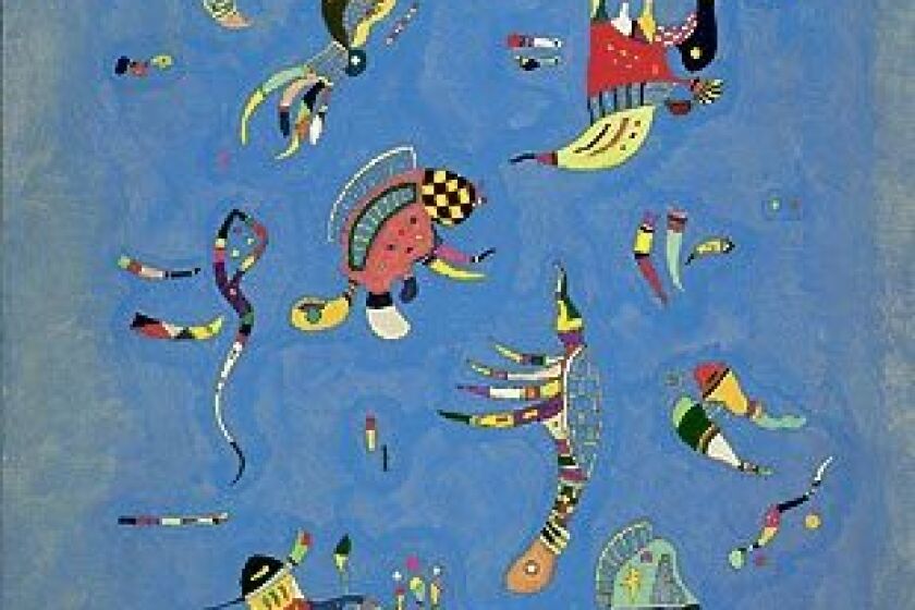 Late in his career, Kandinsky painted amoeba-like forms.