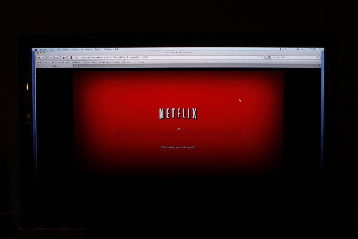 A screen shot of Netflix's online streaming video service.