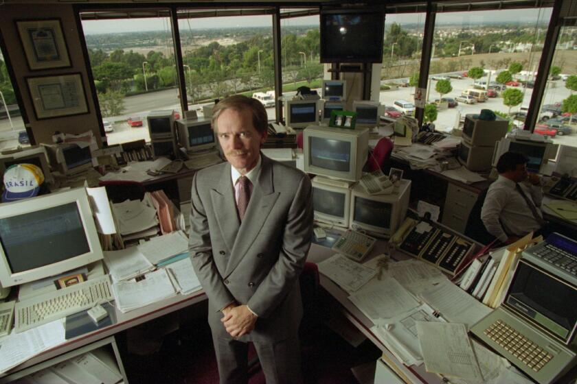 William Gross, Managing Director of Pacific Investment Management Co. of Newport Beach, photographed November 16, 1994, is one of the nation's biggest bond investors and helps determine yields at any given moment.