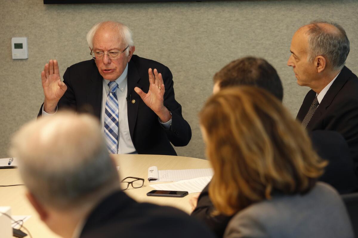 Bernie Sanders at the L.A. Times