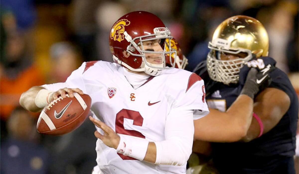 USC quarterback Cody Kessler has thrown for 1,330 yards and eight touchdowns with five interceptions this season for the Trojans.