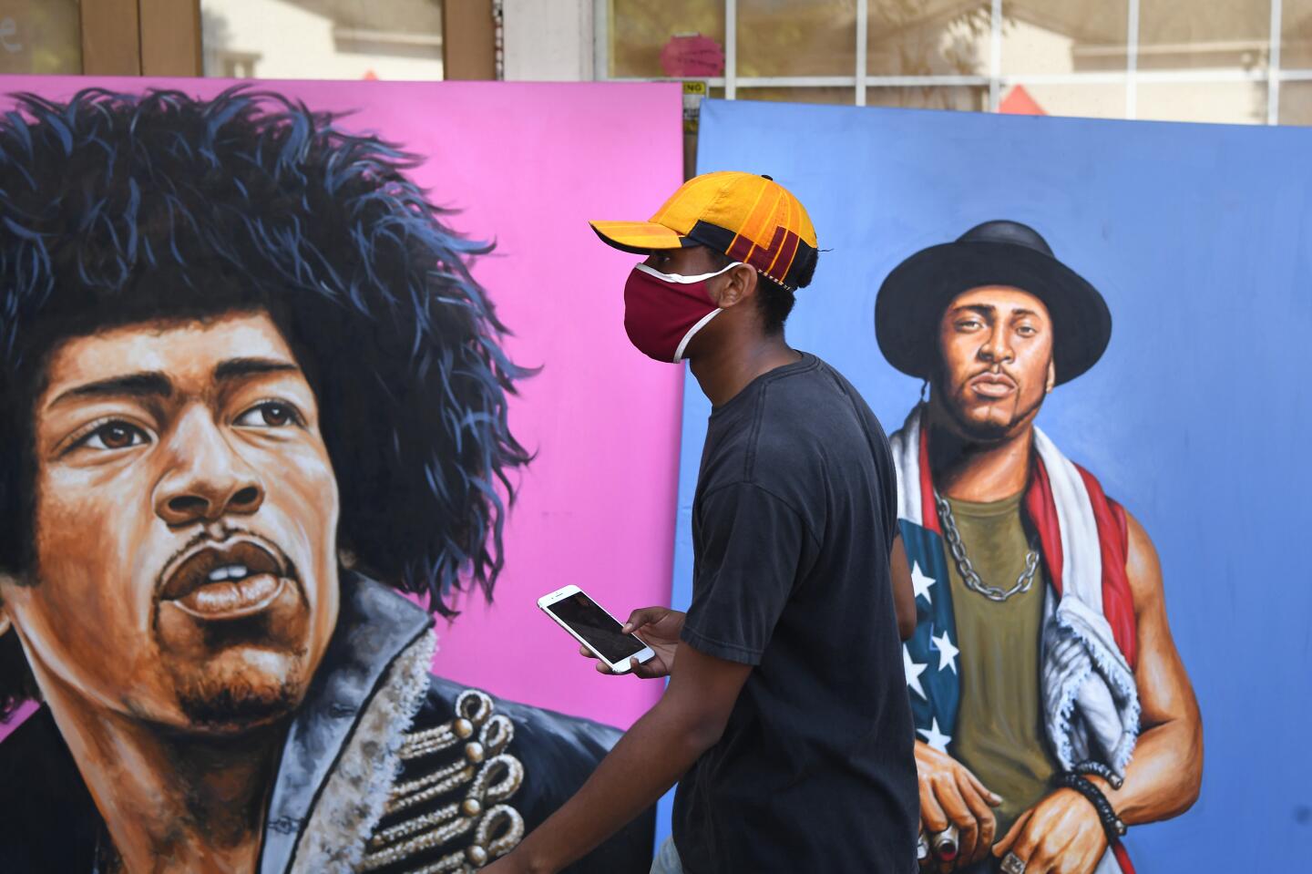 Arts and crafts were on sale during a Juneteenth celebration at Leimert Park