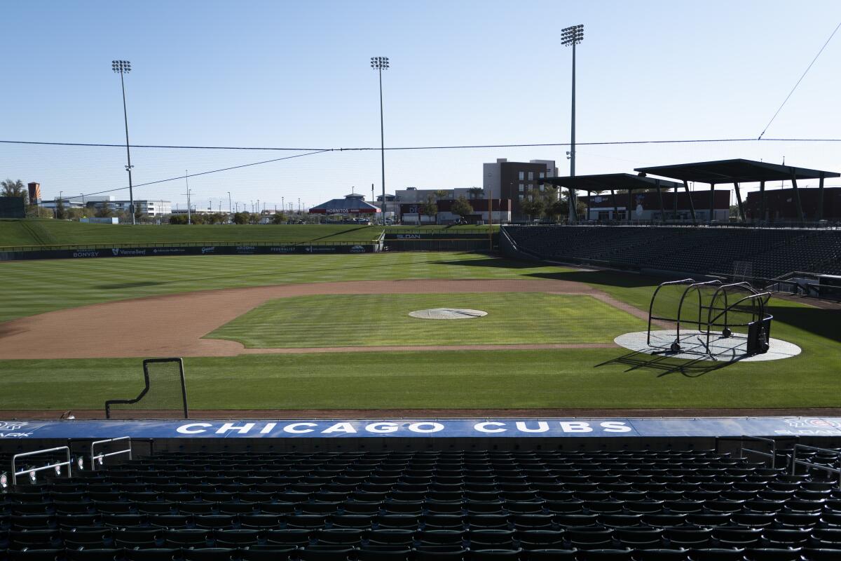 A view of Sloan Park in Mesa, the spring training home of the Chicago Cubs.