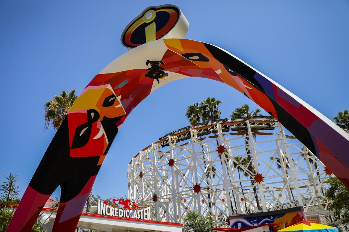 The Incredicoaster at Disney's California Adventure theme park in Anaheim