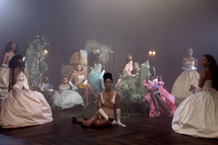 Beyonce, Blue Ivy Carter and Kelly Rowland in "Brown Skin Girl" from the visual album BLACK IS KING, on Disney+