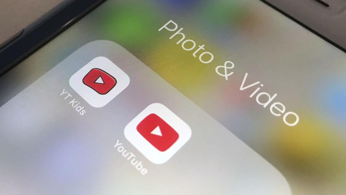 YouTube and YouTube Kids app icons