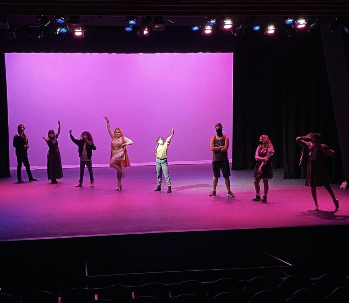 A rehearsal of “Falling Star: A New Musical”