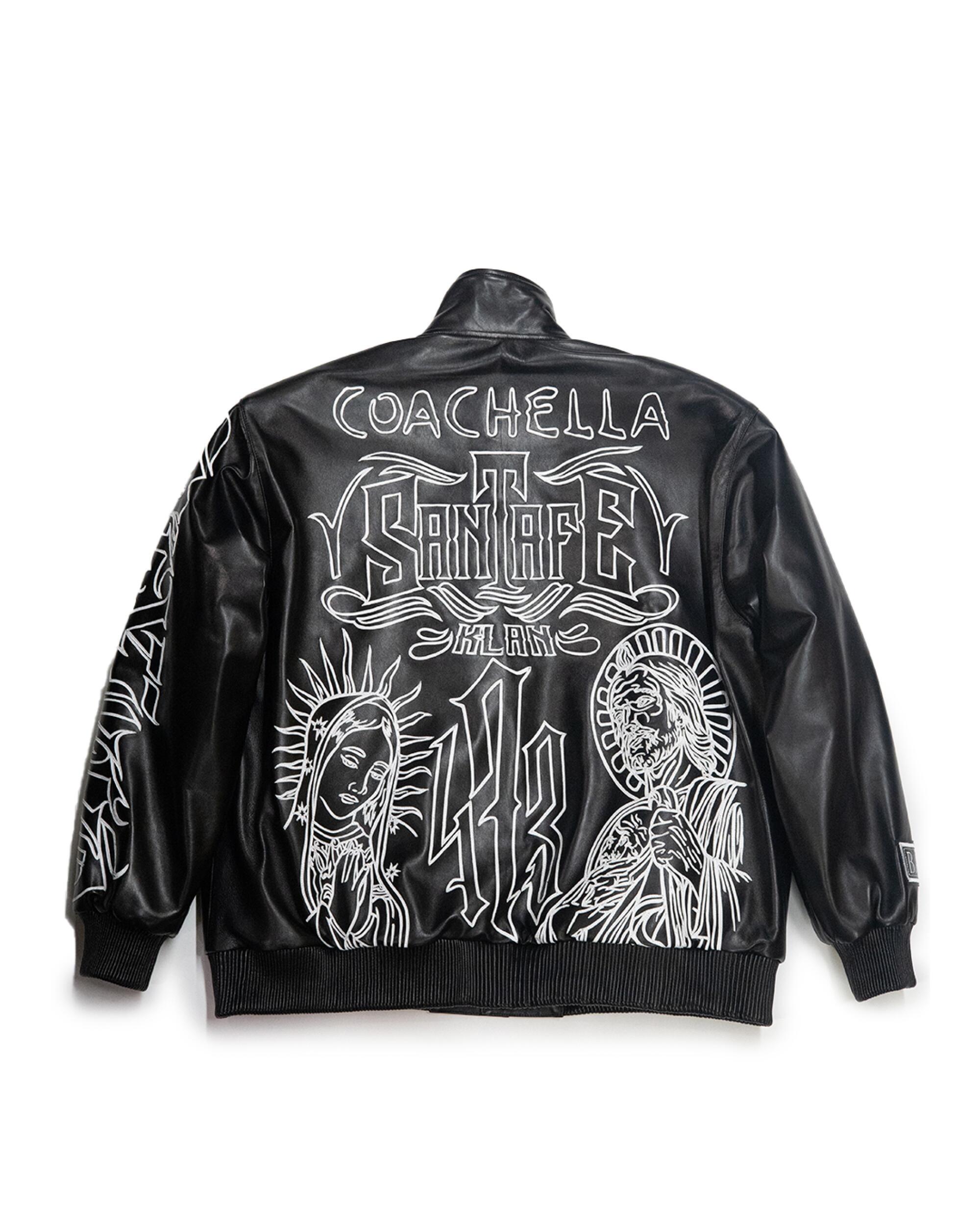 Custom Kiko Baez jacket for singer and rapper Santa Fe Klan
