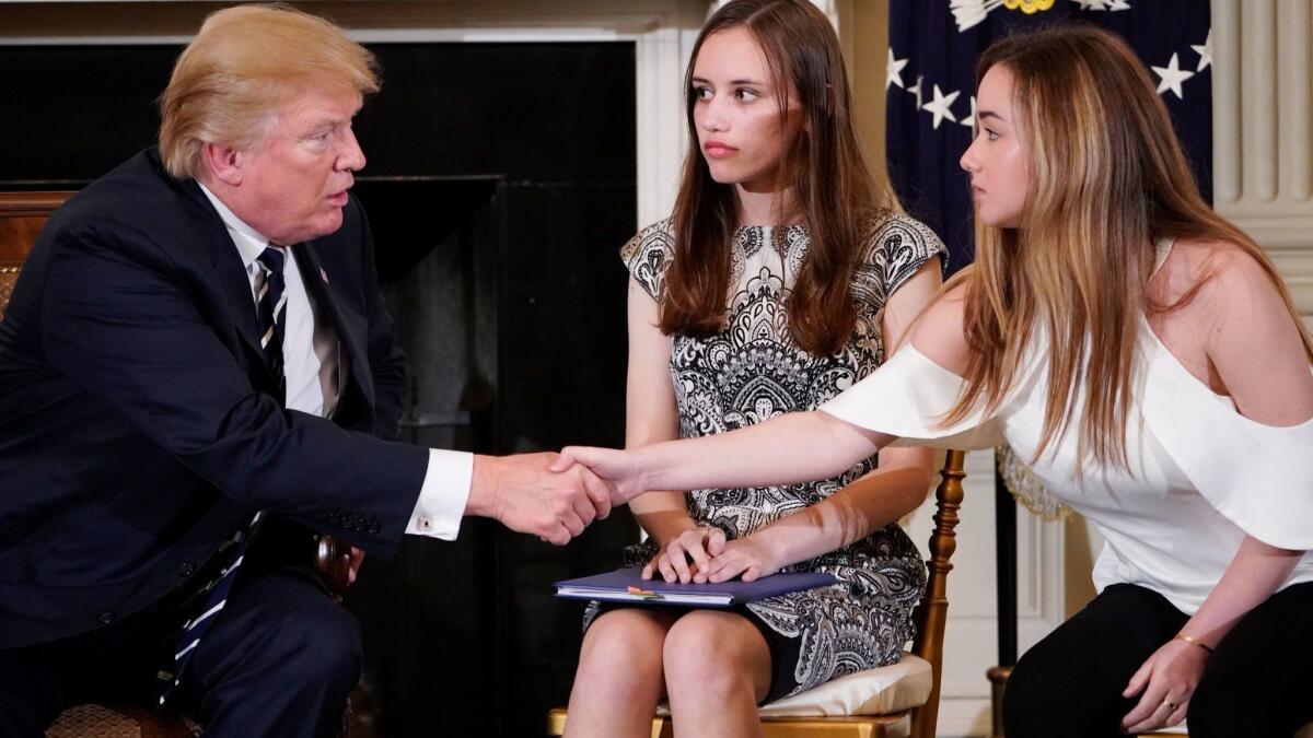 On Feb. 21, President Trump met with survivors of the Parkland, Fla., school shooting at the White House.