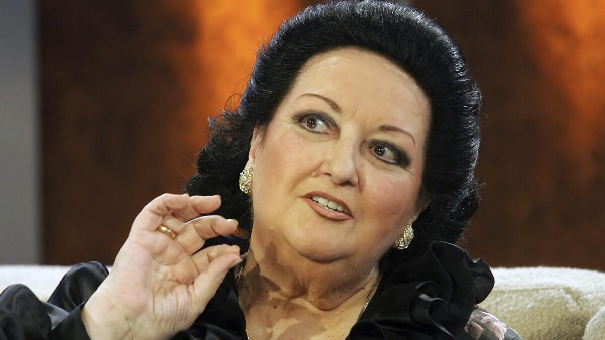 Montserrat Caballe on the TV show "Bet it...?" in Dresden, Germany, in October 2005.