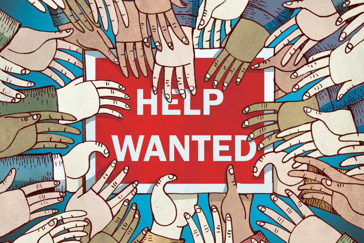 Help wanted illustration