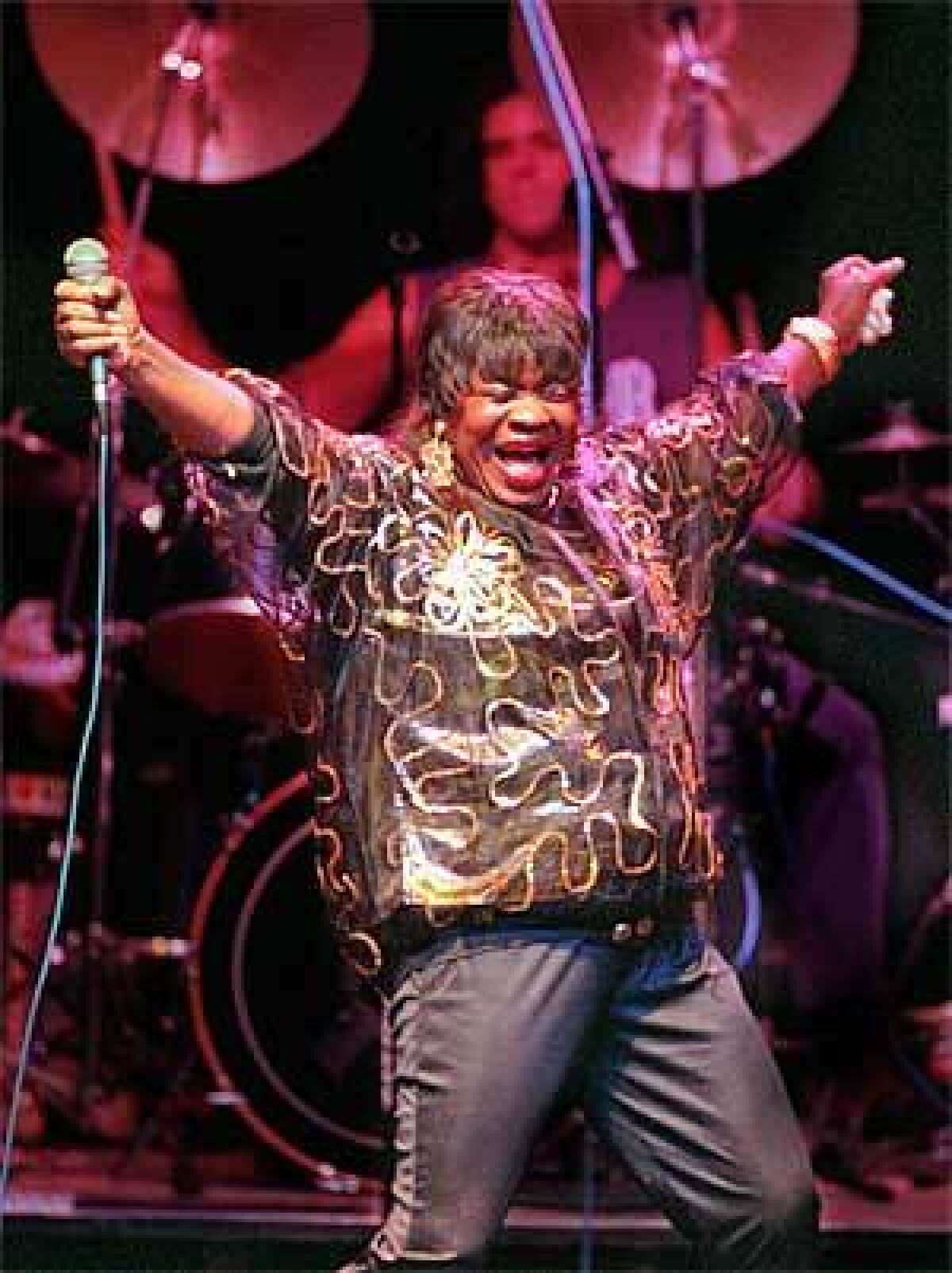 Koko Taylor performs at the Galaxy Theatre in Santa Ana in 1997.