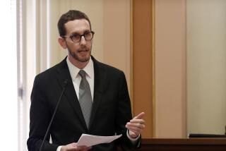 In this Sept. 12, 2019, photo, state Sen. Scott Wiener addresses the state Senate at the Capitol in Sacramento, Calif.,