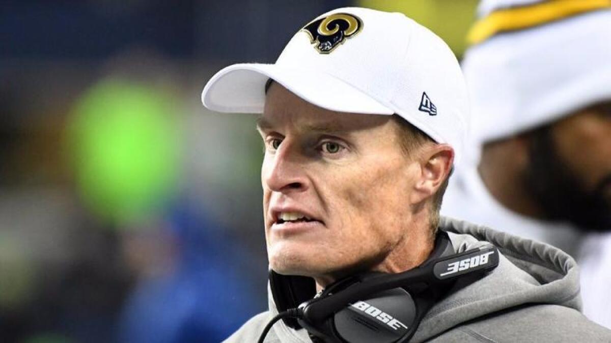 John Fassel serves as Rams interim head coach during a game on Dec. 15, 2016, against the Seahawks.