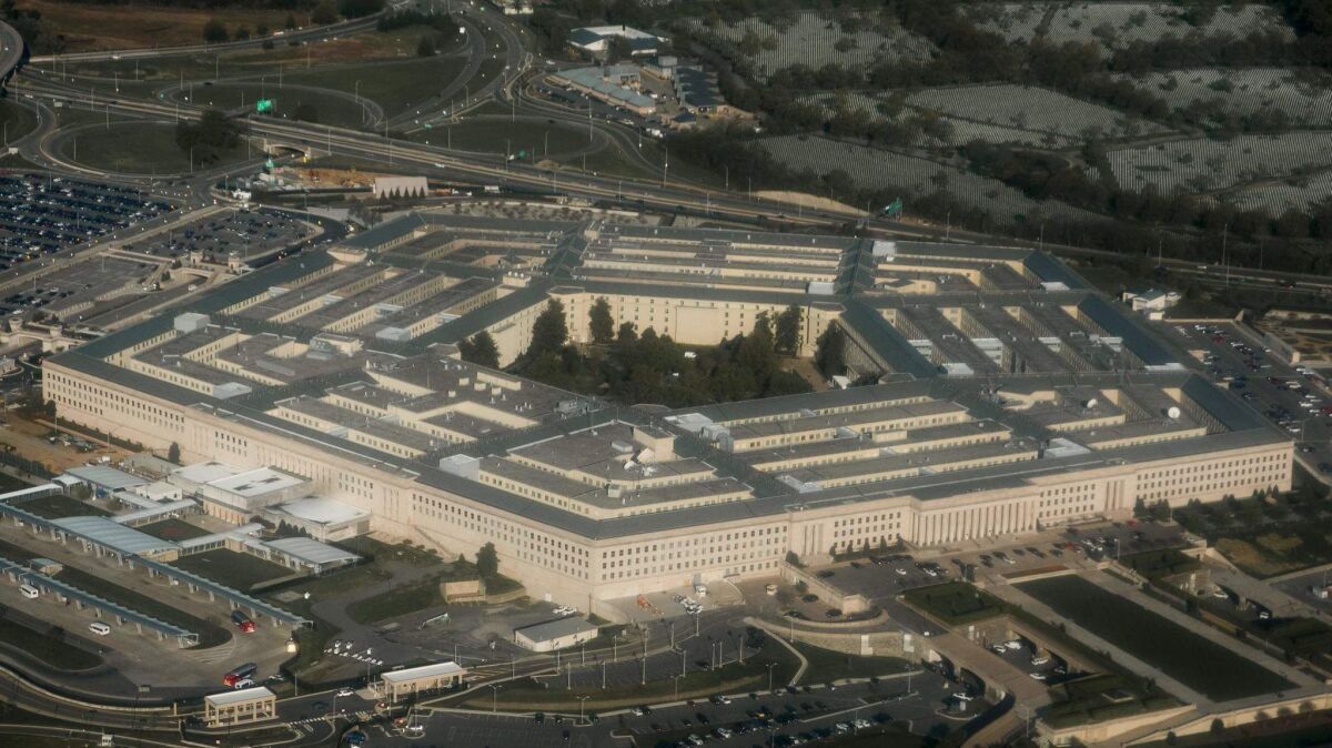 The Pentagon in Arlington, Va., houses the Defense Department headquarters.