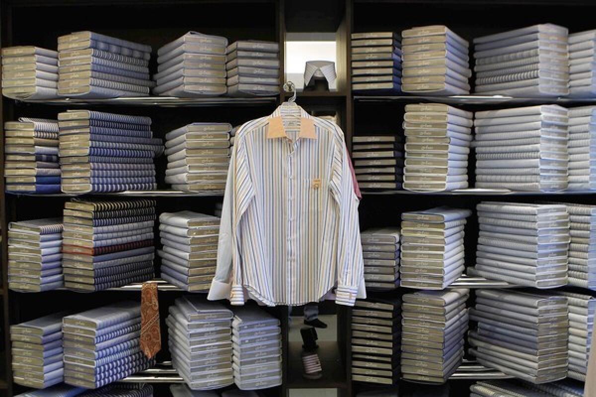 Anto Distinctive Shirtmaker has more than 10,300 patterns on file and takes more than 20 measurements to custom-make a man's shirt.