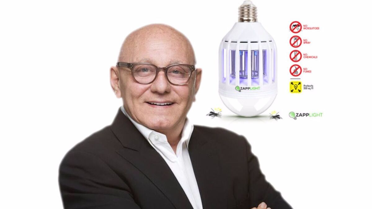 Max Azria, chief executive of Clean Concept LLC and ZappLight, plans to put the spotlight on the global Zika crisis with what's being called the world's first 2-in-1 LED light bulb and bug zapper.
