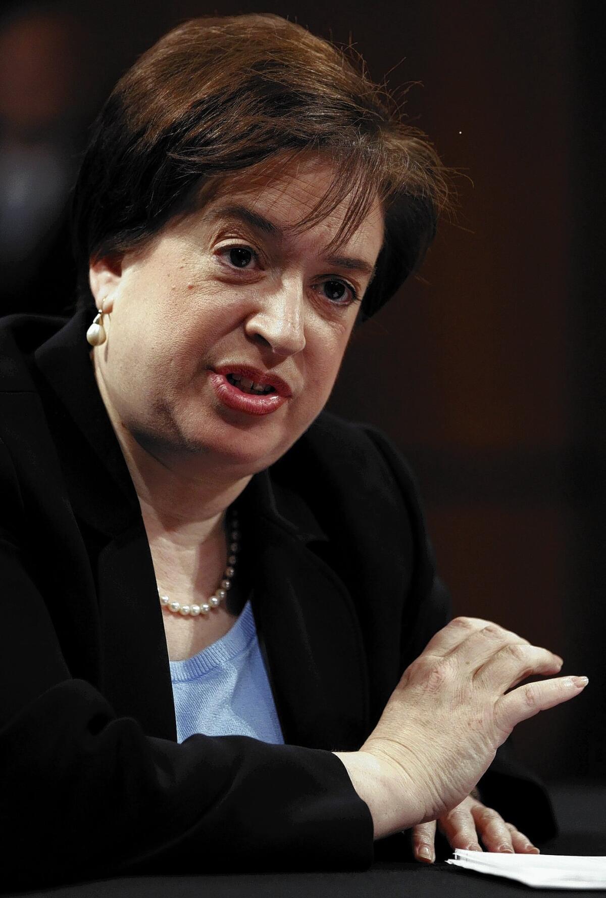 Supreme Court Justice Elena Kagan called the presidential recess-appointment power “a historical relic” from an era when lawmakers could be gone from Washington for months. “This is not the horse-and-buggy era,” she said.