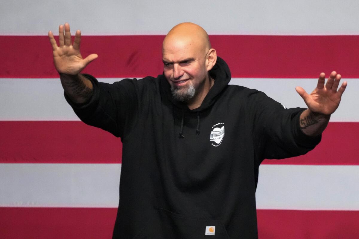 El vicegobernador de Pensilvania John Fetterman, candidato demócrata al Senado federal