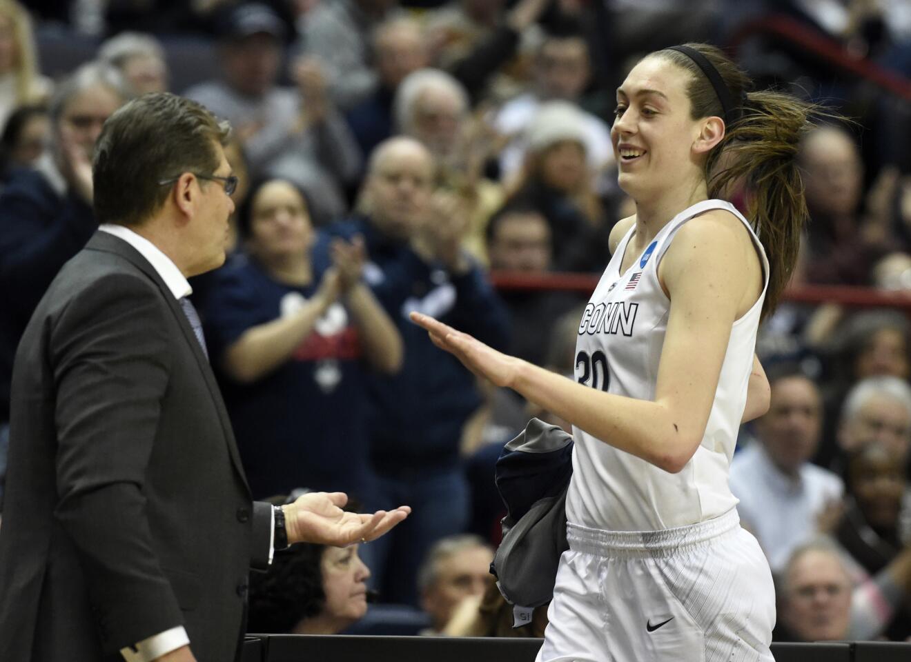 Breanna Stewart is finished for the day, scoring 31 points in the 105-54 win over Texas.