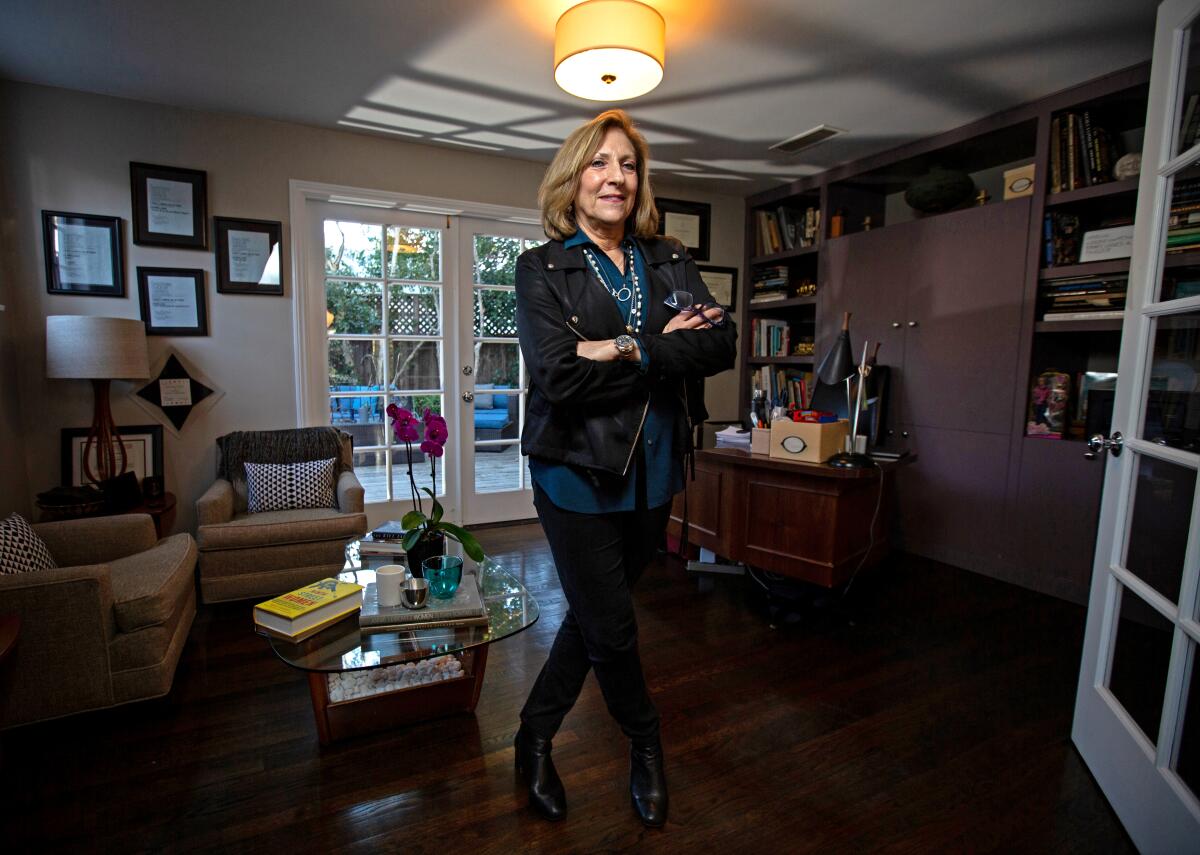 Lesli Linka Glatter, executive producer and director of "Homeland," is surrounded by career reminders in the office of her Pacific Palisades home.