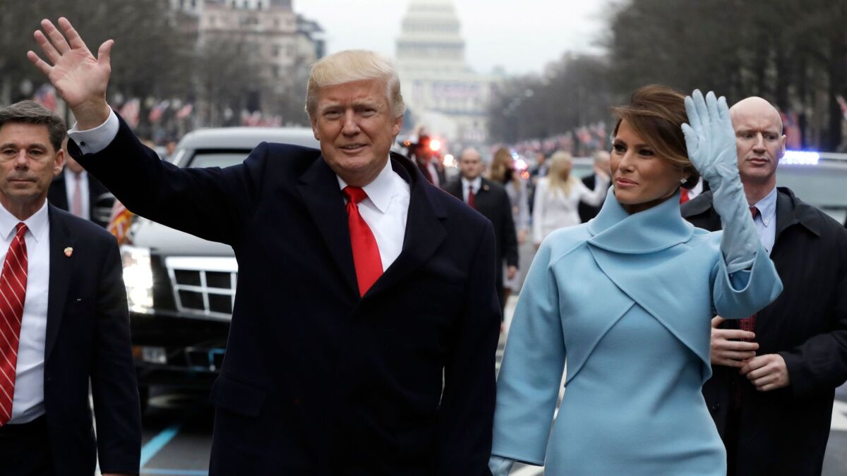 It will be a year Saturday since President Trump marched up Pennsylvania Avenue to the White House in his inaugural parade.