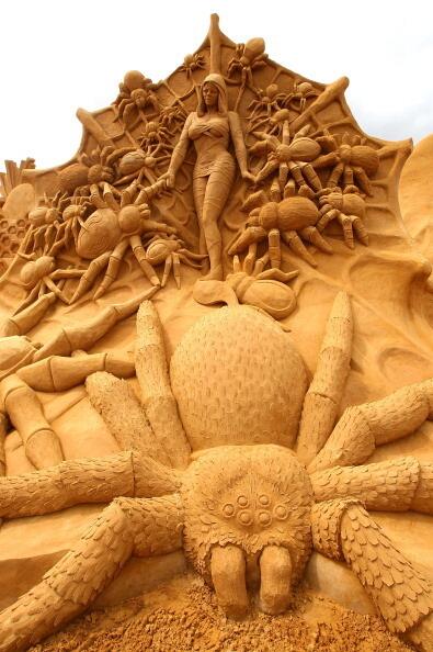 Sand sculpting exhibit