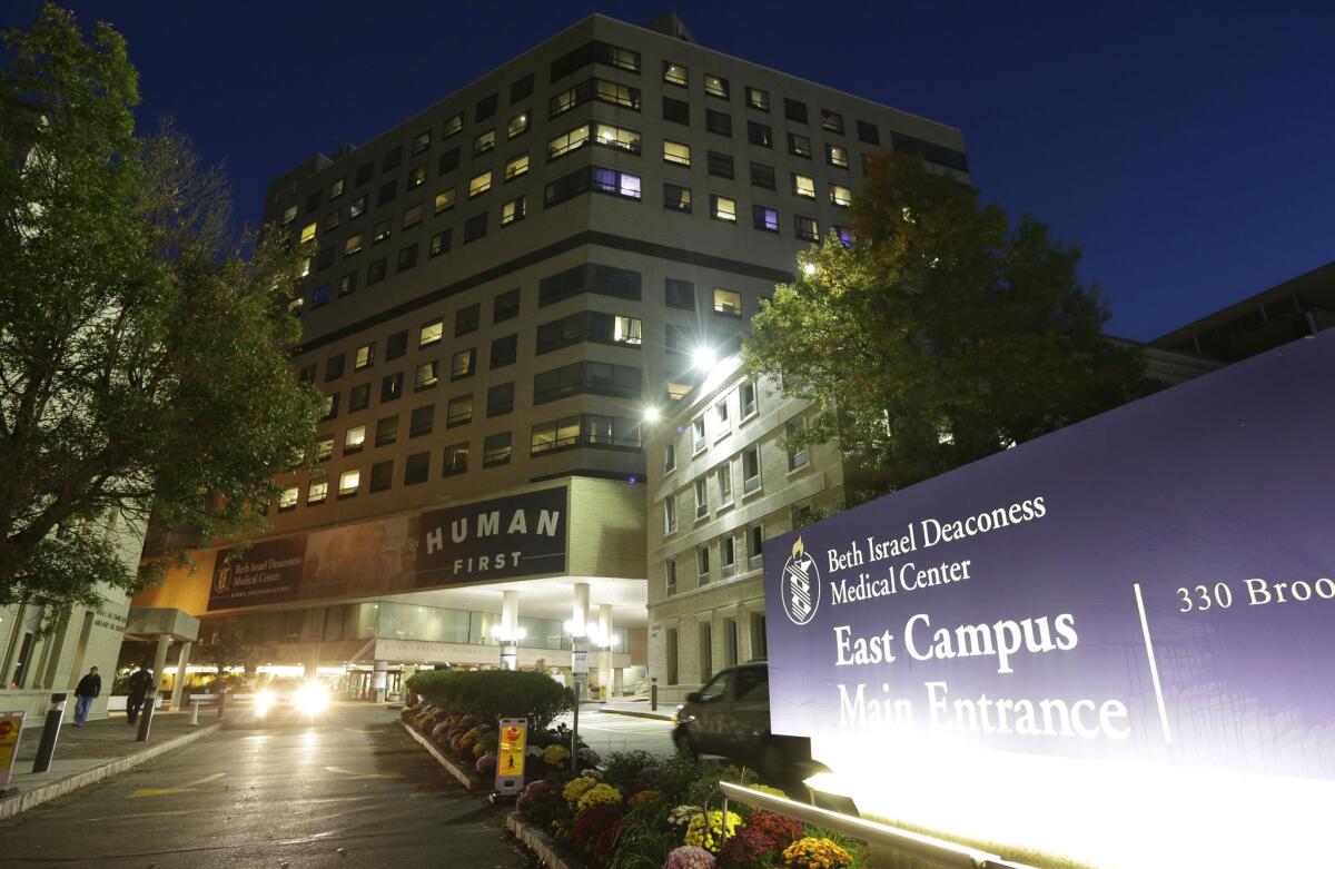 A patient at Beth Israel Deaconess Medical Center in Boston does not have Ebola, the hospital concluded Monday.