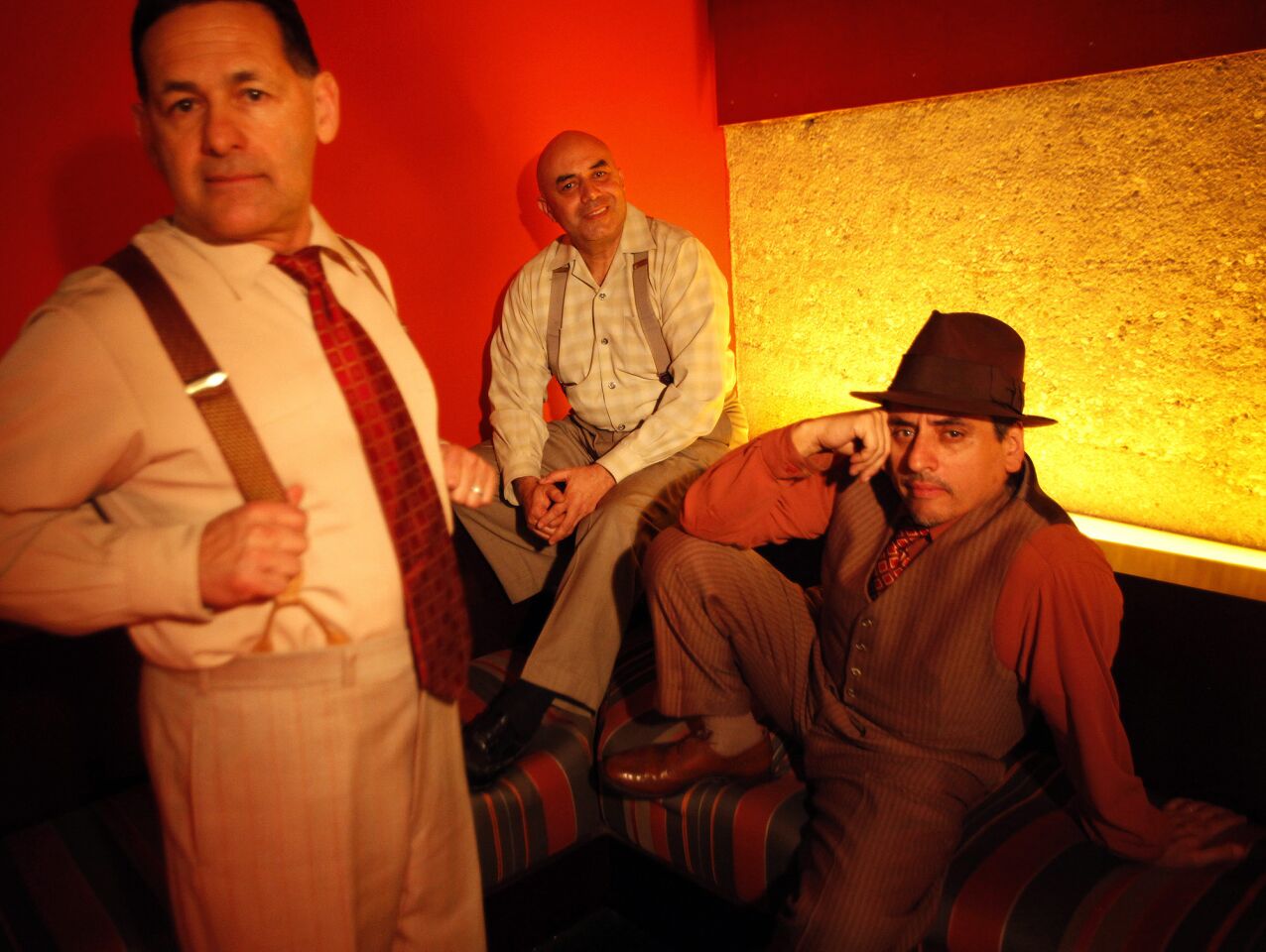 Ric Salinas, left, Herbert Siguenza and Richard Montoya, of the three-man Latino theater group Culture Clash, brought their "Chavez Ravine: An L.A. Revival" to the Kirk Douglas Theatre to mark the group's 30th anniversary. The play ran from Feb. 4 through March 1.