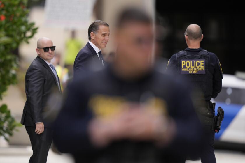 Hunter Biden arrives at federal court, Tuesday, June 11, 2024, in Wilmington, Del. (AP Photo/Matt Rourke)