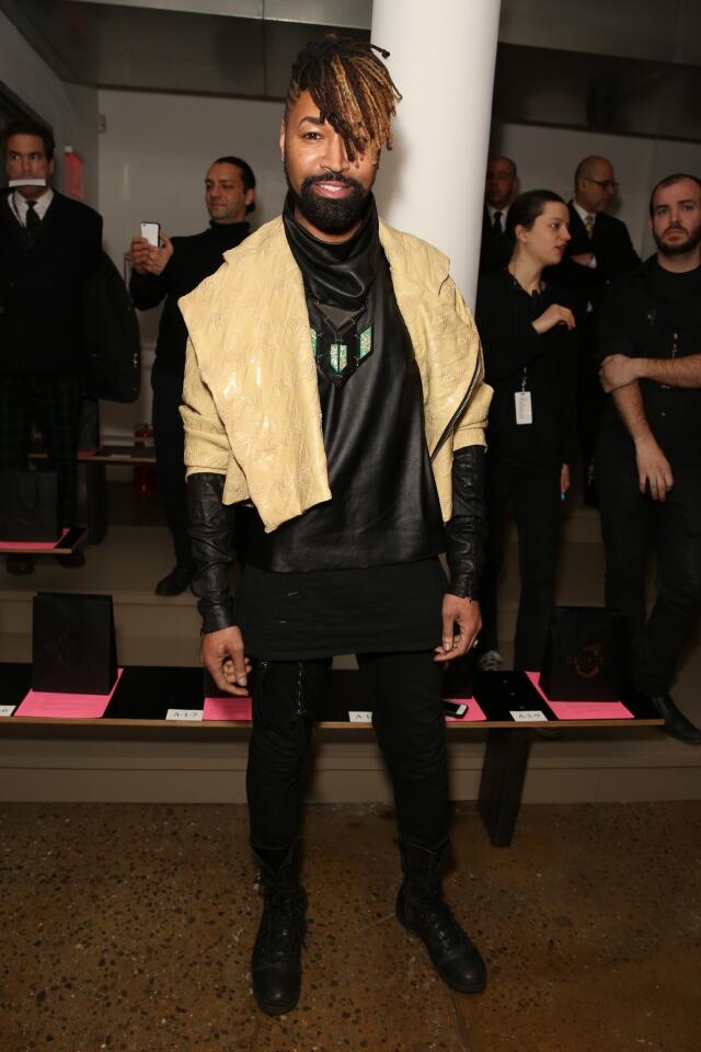 Beyonce's stylist Ty Hunter attends the The Blonds fashion show.