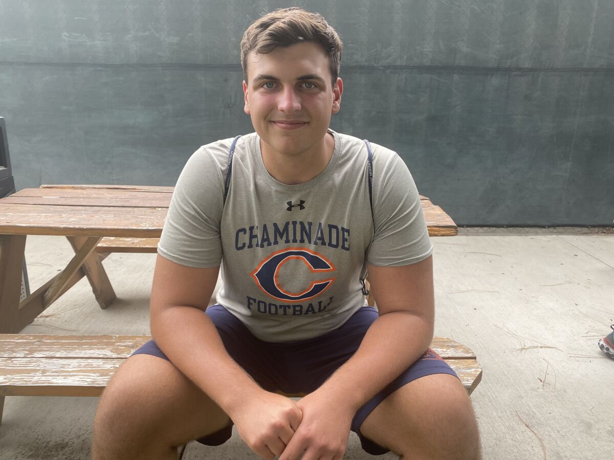 Zach Eagle is a 6-foot-7, 300-pound senior offensive tackle at Chaminade.