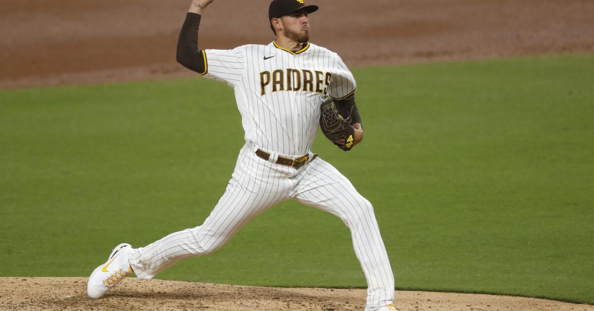 Padres' Joe Musgrove has ears checked by umps for foreign substance – NBC  Sports Boston