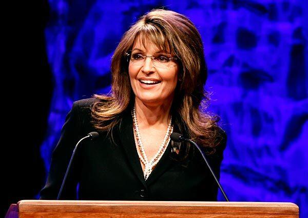 Former Alaska Gov. Sarah Palin addresses a "tea party" convention in Nashville.