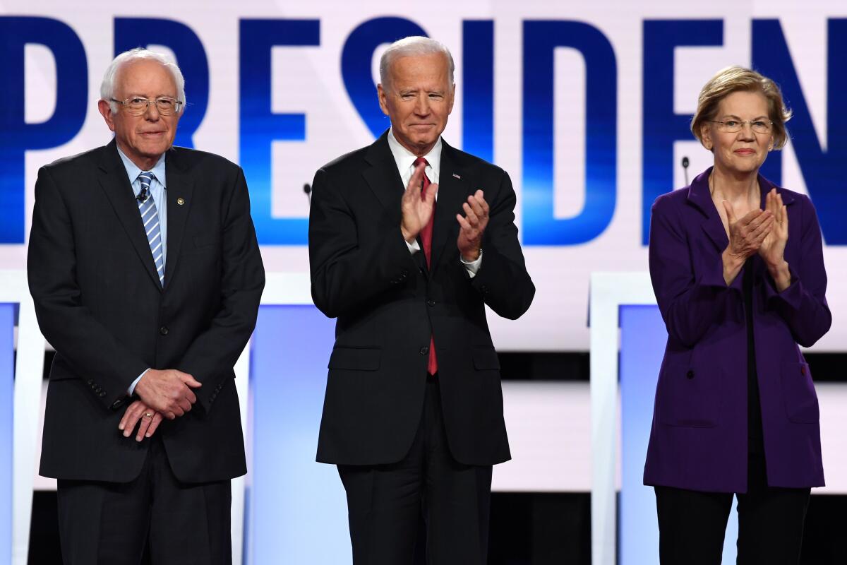 Democratic debate: Sanders, Biden, Warren