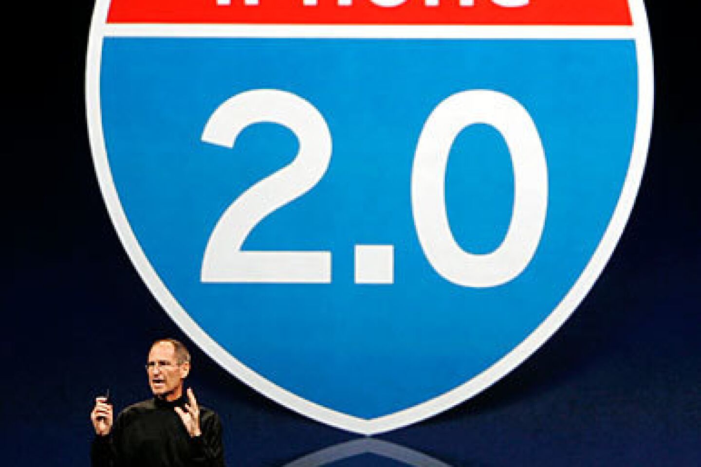 Jobs delivers the keynote speech during the Apple Worldwide Developers Conference in San Francisco.