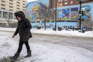 A woman walks past a mural in downtown Des Moines, Iowa, Saturday, Jan. 13, 2024. (AP Photo/Andrew Harnik)