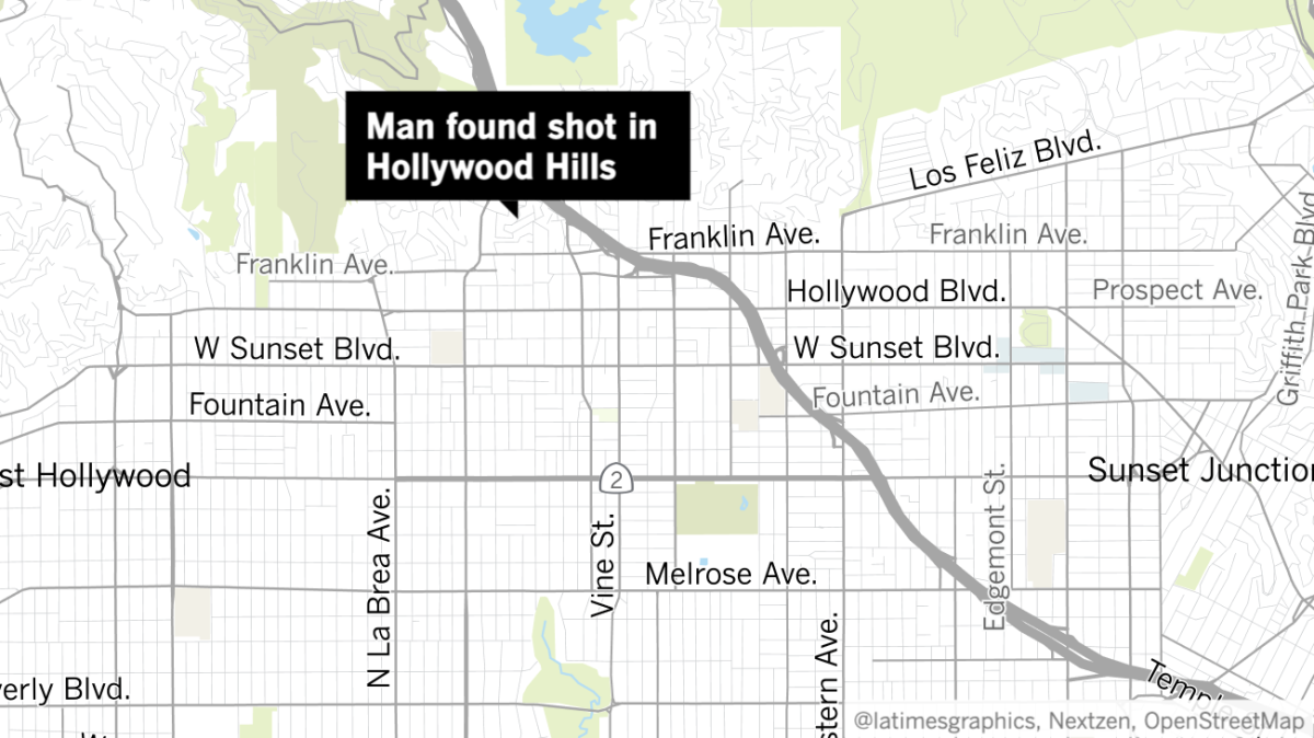 Man found shot in Hollywood Hills