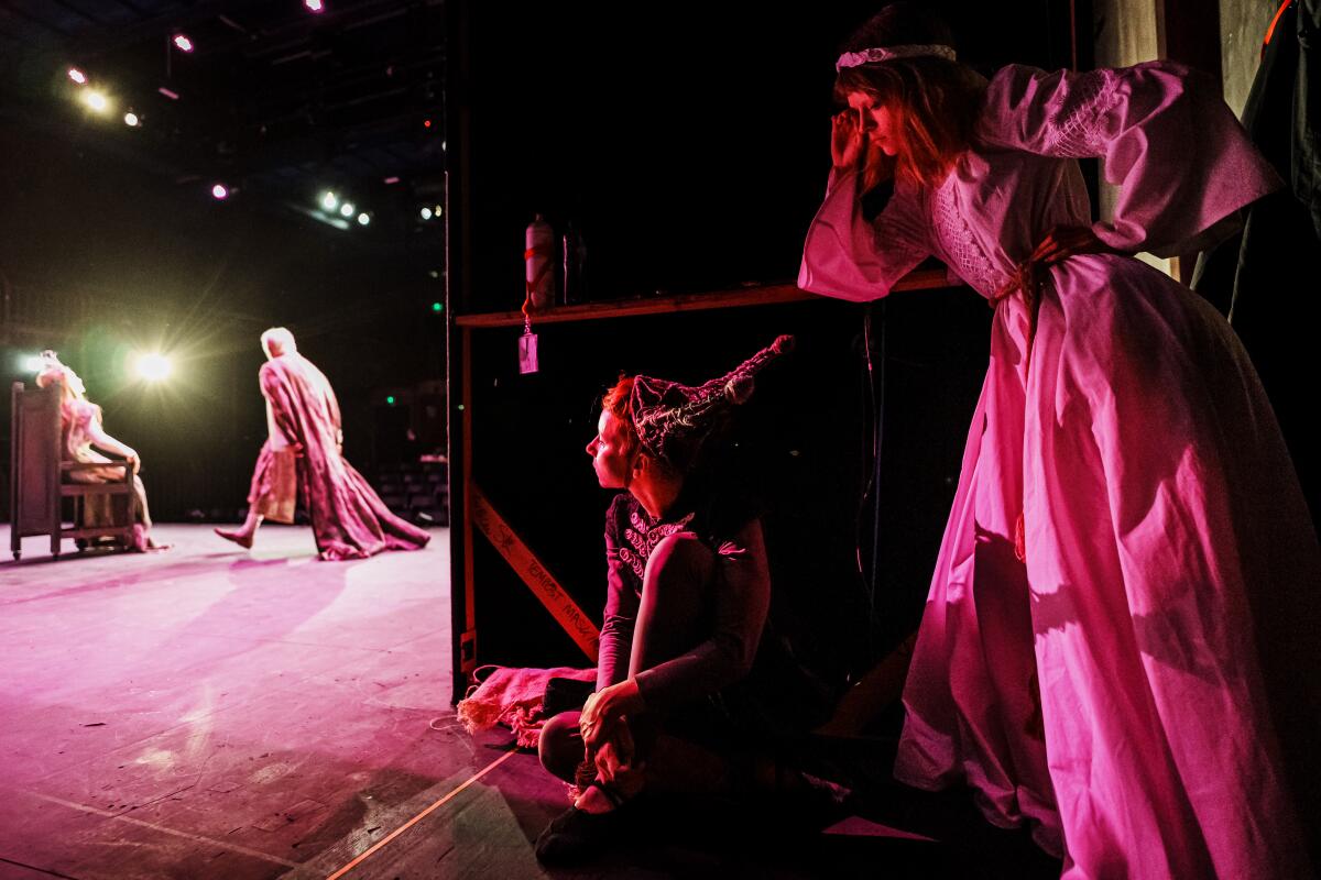 Shakespeare's King Lear, shot from the wings of the stage