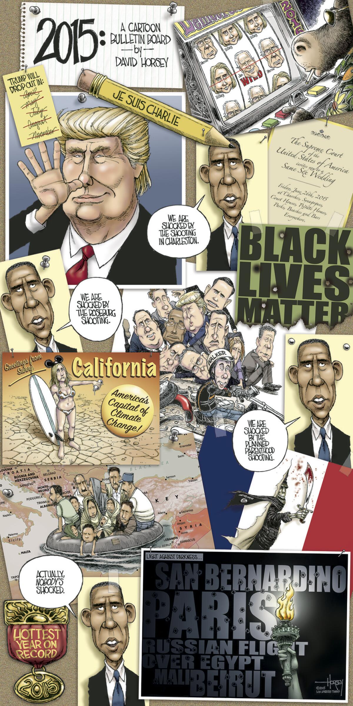 Los Angeles Times cartoonist David Horsey's year in review.