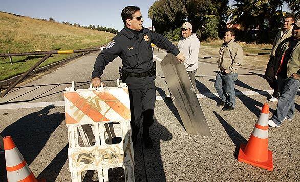 Removing freeway barricades